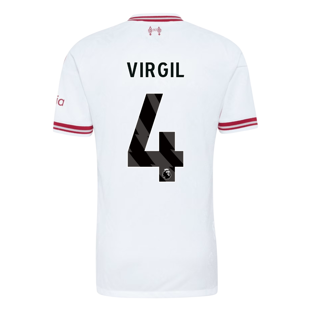 Liverpool Tröja VIRGIL #4 2026/27 Borta Autentisk Vit-3