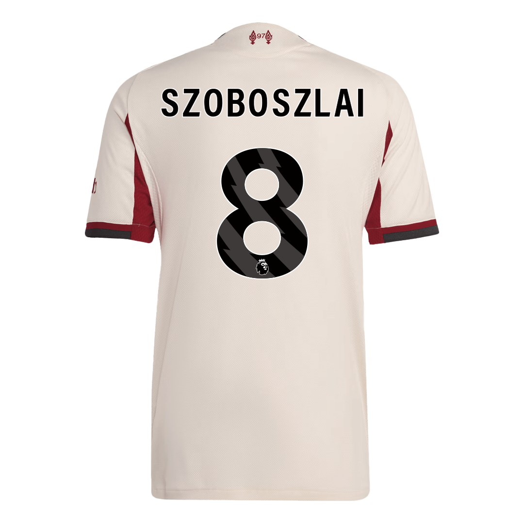 Liverpool Tröja SZOBOSZLAI #8 2025/26 Borta Vit-10