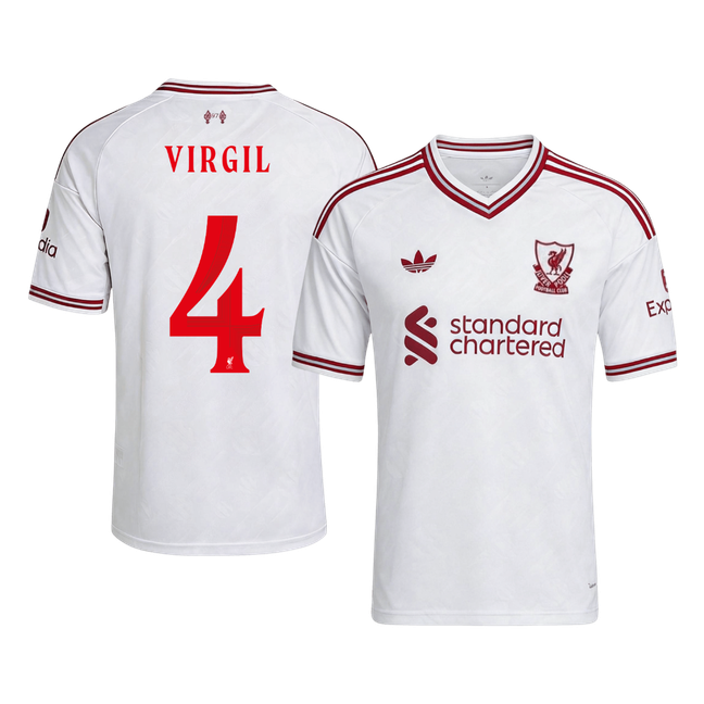 Liverpool Tröja VIRGIL #4 2026/27 Borta Vit - UCL