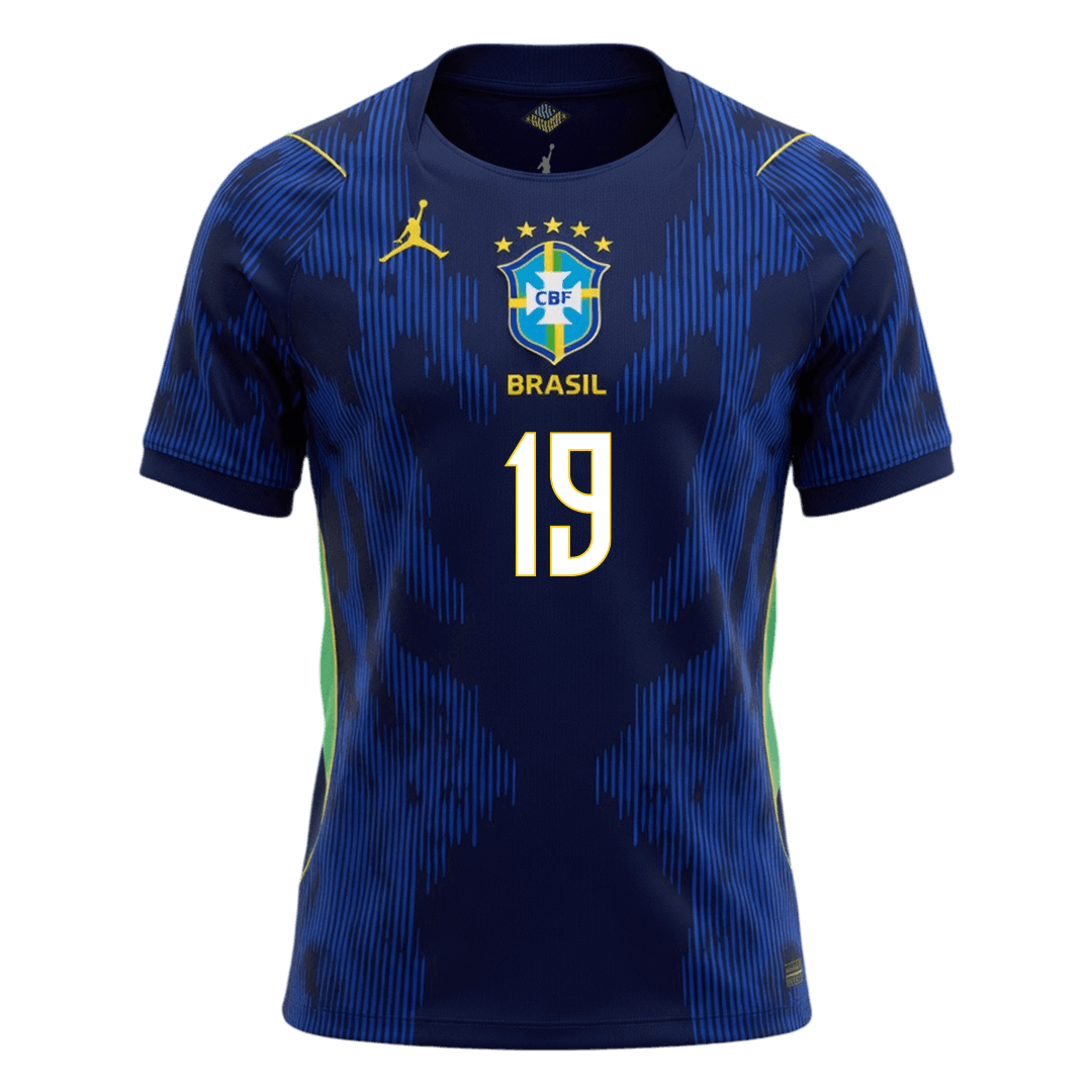 Brasilien Tröja ENDRICK #19 2026 Borta Mörkblå