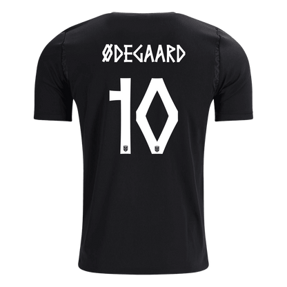 Norge Tröja ØDEGAARD #10 2026 Borta Svart-3
