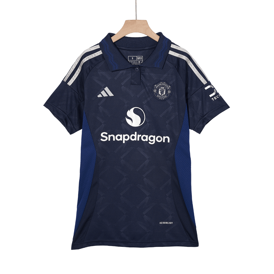 Manchester United Tröja 2024/25 Borta Mörkblå Dam-11