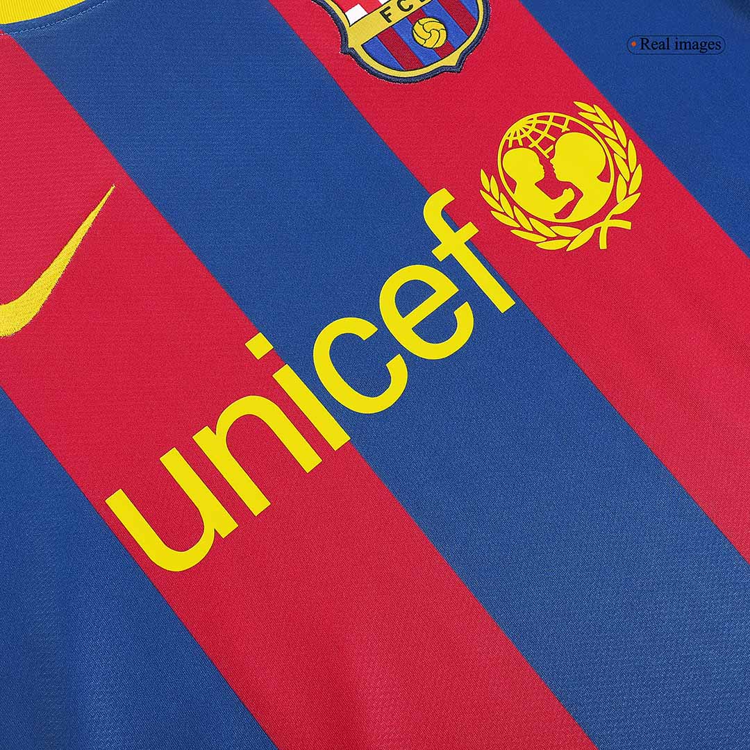 DAVID VILLA #7 Barcelona Hemmatröja 2010/11 Retro Tröja
 Röd & Blå