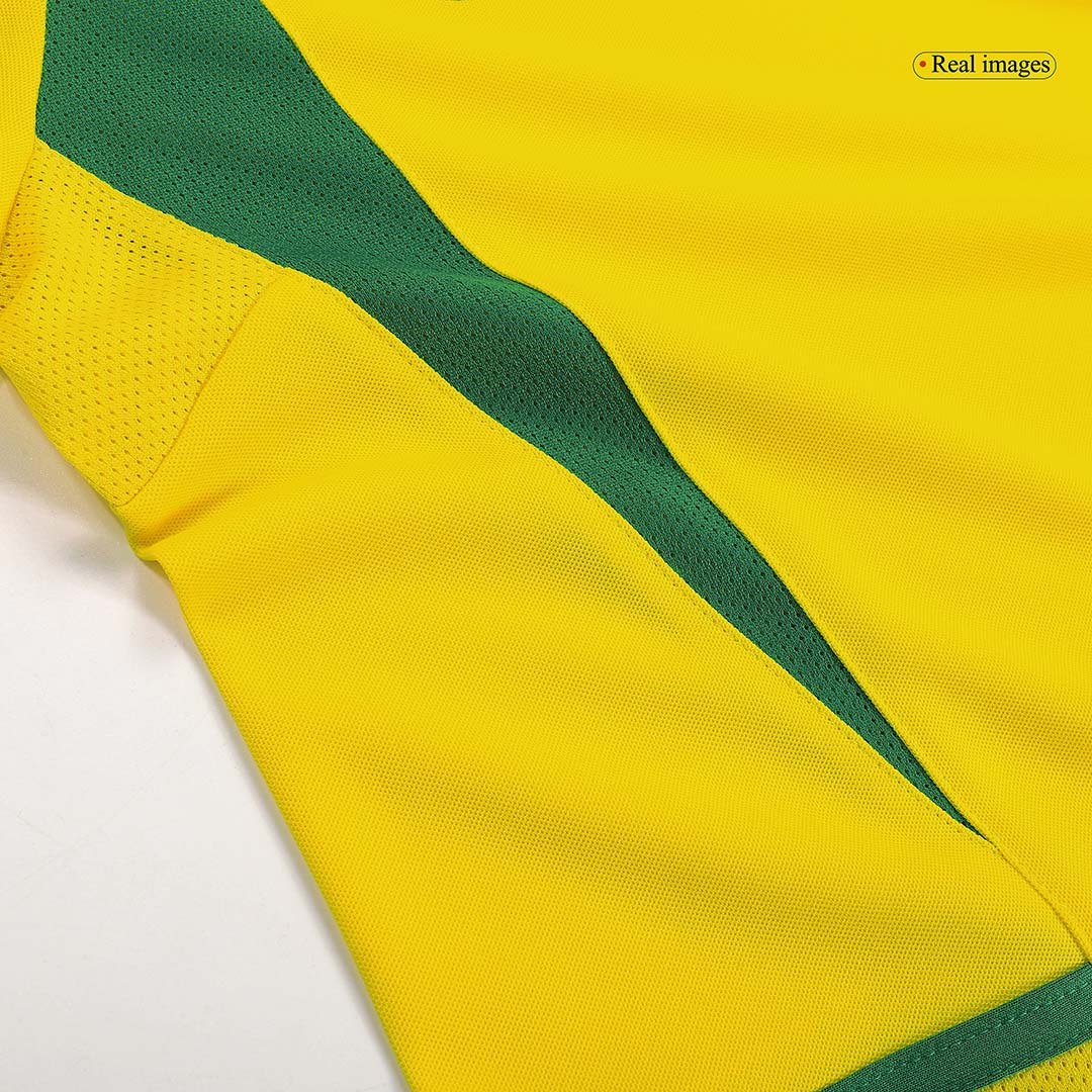 RONALDINHO #11 Brasilien Hemmatröja 2002/03 Retro Tröja
 Gul-3