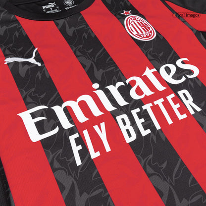 GIMENEZ #7 AC Milan Tröja 2025/26 Hemma Premium Röd & Svart-6