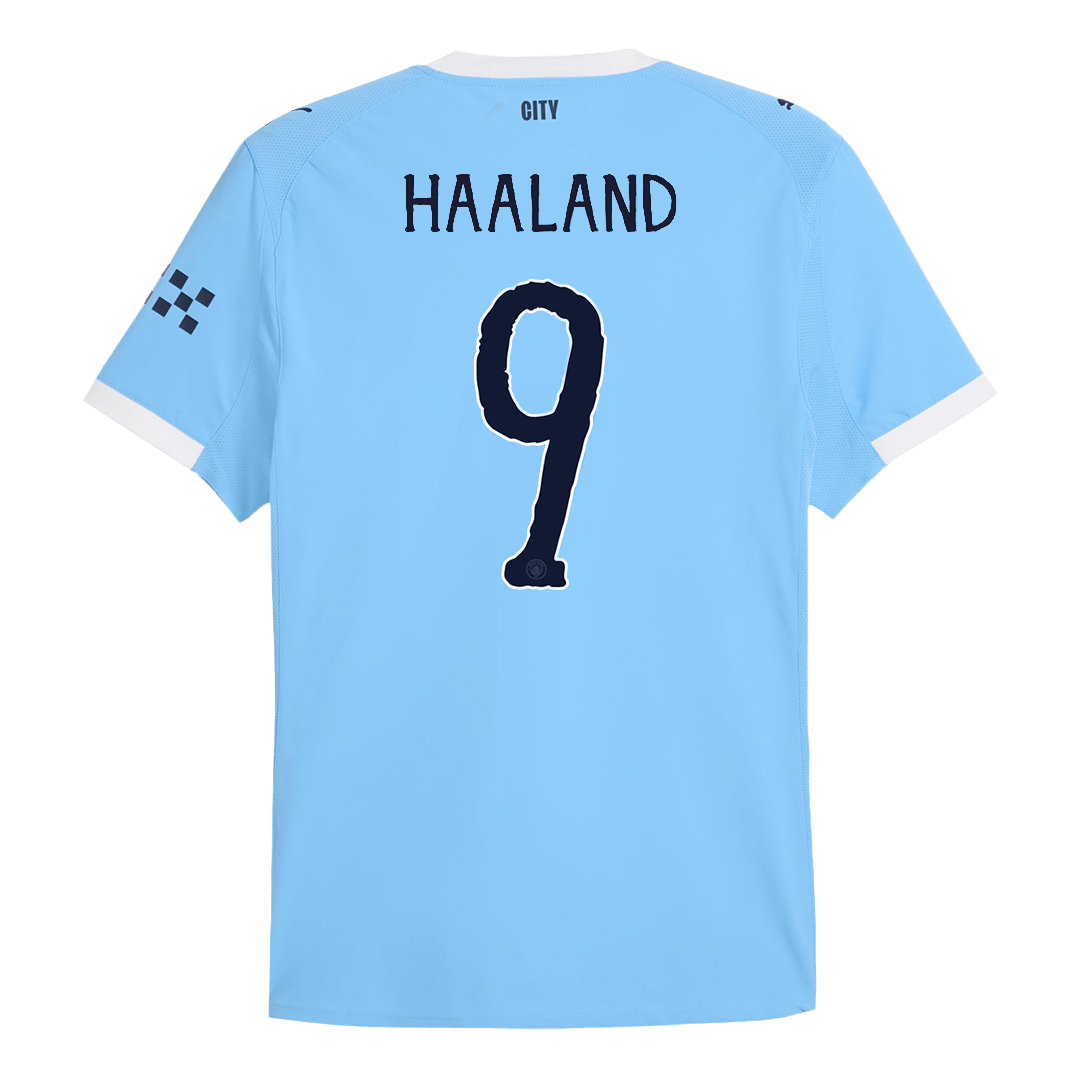 Manchester City Tröja HAALAND #9 2025/26 Hemma Blå